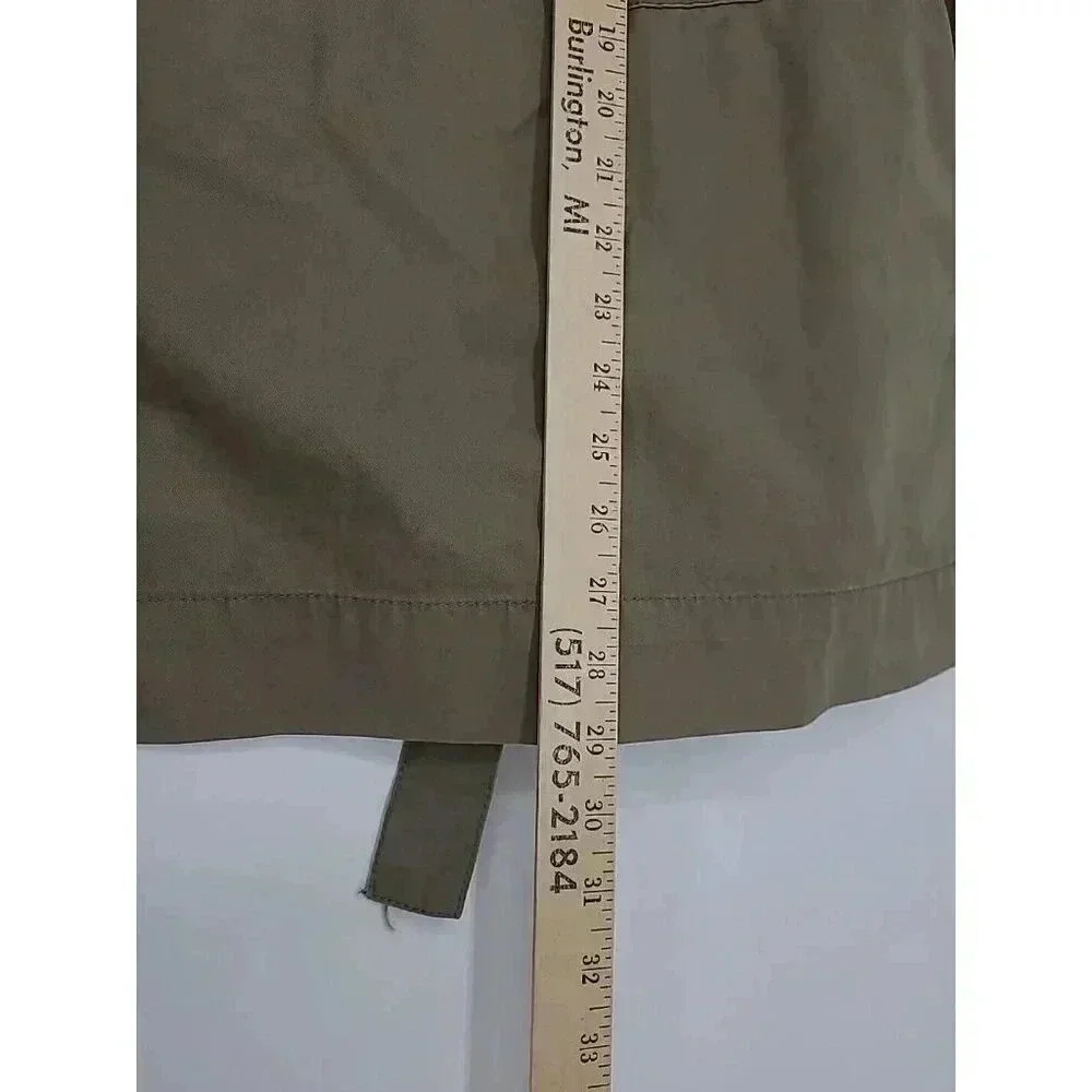 Anthropologie Faux Fur-Trimmed Field Parka Olive Green Jacket Women’s Large - Picture 8 of 8
